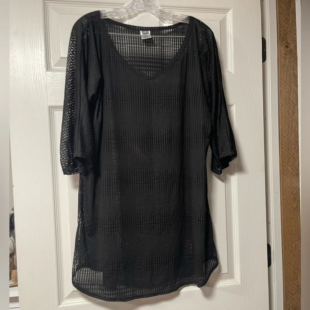 O’NEILL Black Mesh Bathing Suit Cover Up Size XL